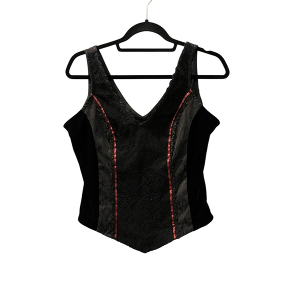 Zoe California Tops - Zoe California Vintage 90's Silk Velvet Sequins Top Size Medium Festival Goth